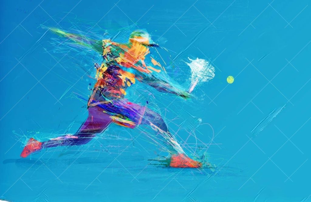 Abstract Tennis Player
